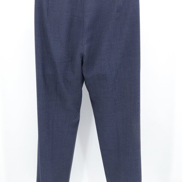 LaVia 18 Marled Navy Fine Tweed Wool Suit Blazer and Wide Leg Pants‎ Size 10 - Picture 12 of 15